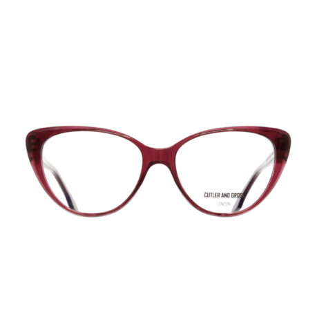 lunettes de vue papillon Cutler and Gross modèle 1370 en acétate rose rouge