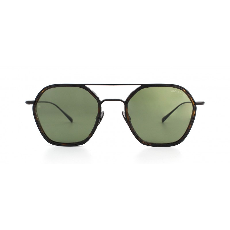 lunettes de soleil Brett modèle Phil Sun en acétate et titane de couleur noir et écaille