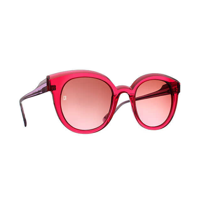 lunettes de soleil Caroline Abram modèle ANIMA en acétate rose