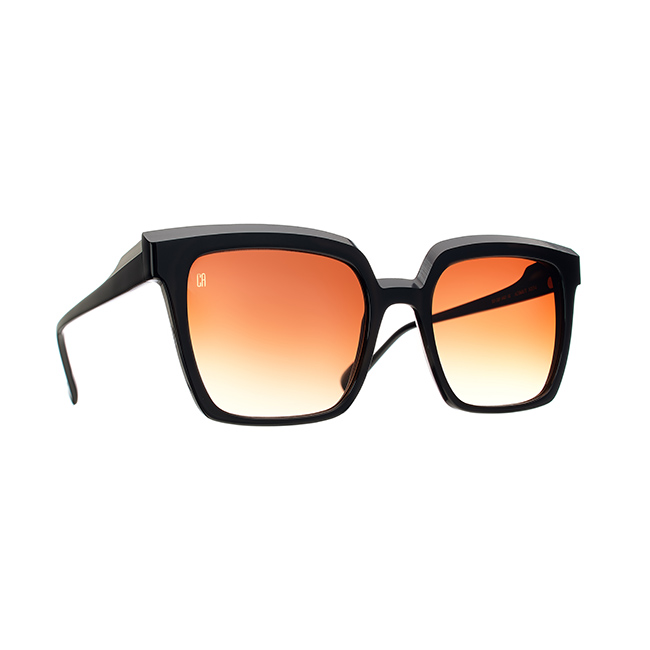 lunettes de soleil Caroline Abram modèle AZILUT en acétate de couleur noir